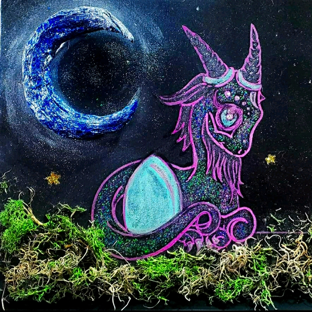 11x14 mother dragon mixed media